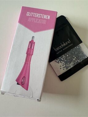 Amazon Pink Glitterstenen Applicator with Silver Blue Rhinestones NEW
